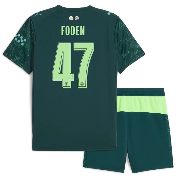Kit De Football Manchester City Phil Foden 47 Enfant Fourth EA Sport 25/26 Kit De Football Manchester City Phil Foden 47 Enfant Fourth EA Sport 25/26