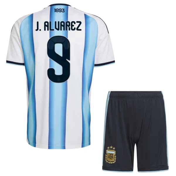 Kit De Football Argentine Julián Álvarez 9 Enfant Domicile Coupe du Monde 2026