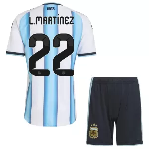 Kit De Football Argentine Lautaro Martínez 22 Enfant Domicile Coupe du Monde 2026