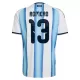Maillot De Foot Argentine Cristian Romero 13 Domicile Coupe du Monde 2026