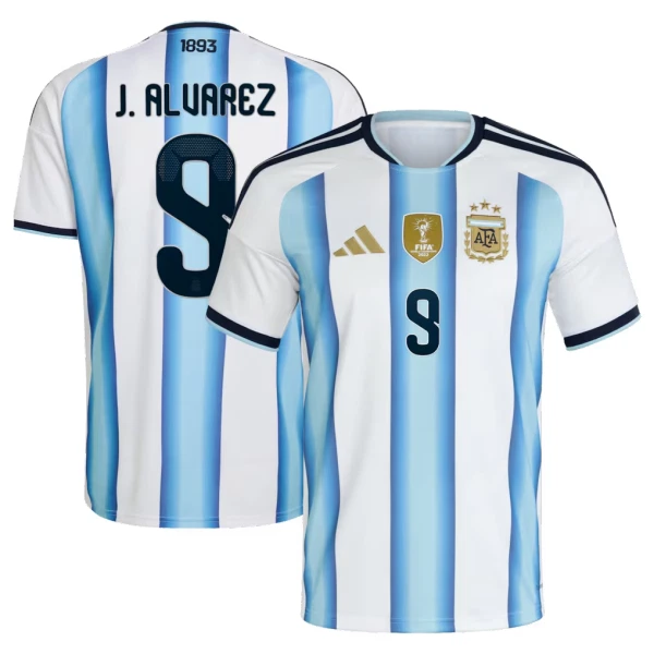 Maillot De Foot Argentine Julián Álvarez 9 Domicile Coupe du Monde 2026