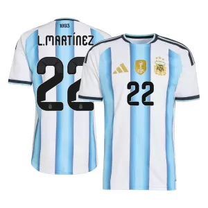 Maillot De Foot Argentine Lautaro Martínez 22 Domicile Coupe du Monde 2026
