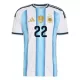 Maillot De Foot Argentine Lautaro Martínez 22 Domicile Coupe du Monde 2026