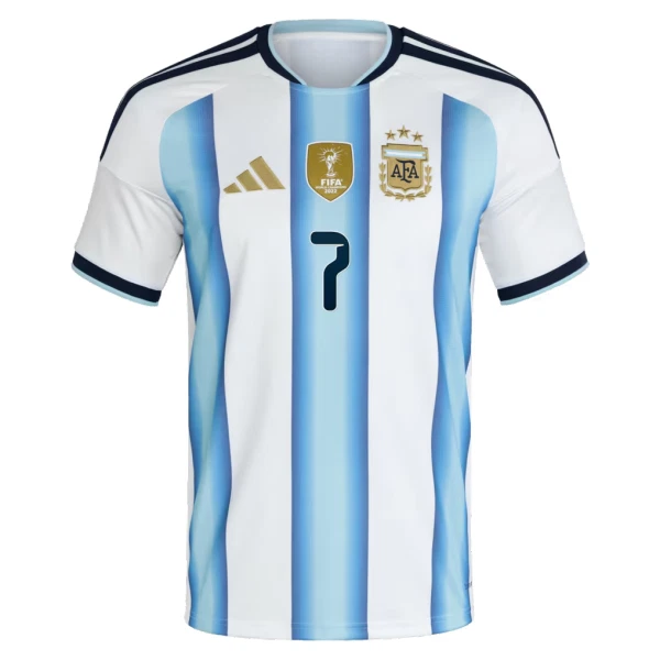 Maillot De Foot Argentine Rodrigo de Paul 7 Domicile Coupe du Monde 2026