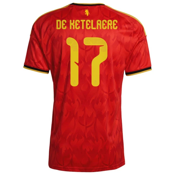 Maillot De Foot Belgique De Ketelaere 17 Domicile Coupe du Monde 2026