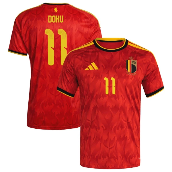 Maillot De Foot Belgique Jérémy Doku 11 Domicile Coupe du Monde 2026