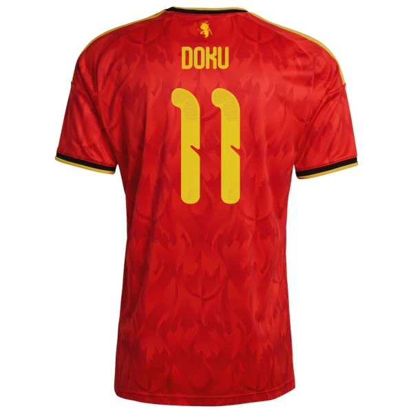Maillot De Foot Belgique Jérémy Doku 11 Domicile Coupe du Monde 2026