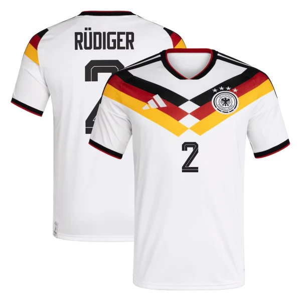 Maillot De Foot Allemagne Antonio Rudiger 2 Domicile Coupe du Monde 2026