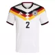 Maillot De Foot Allemagne Antonio Rudiger 2 Domicile Coupe du Monde 2026