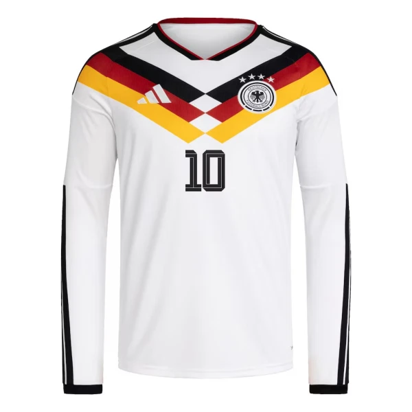 Maillot De Foot Allemagne Jamal Musiala 10 Domicile Coupe du Monde 2026 Manches Longues