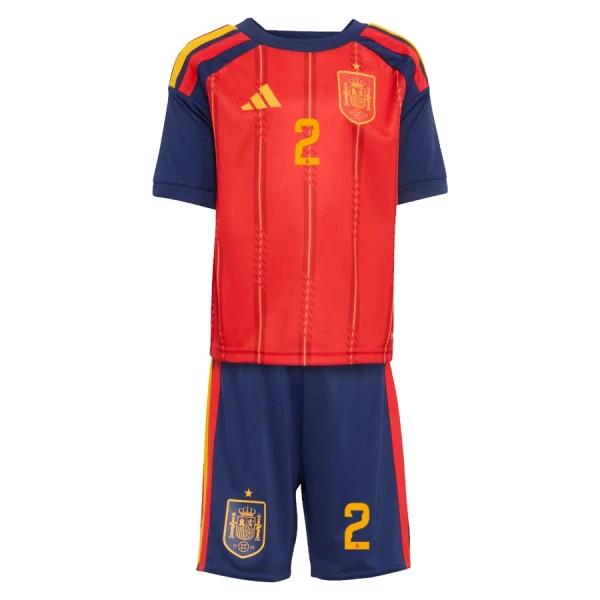 Kit De Football Espagne Carvajal 2 Enfant Domicile Coupe du Monde 2026