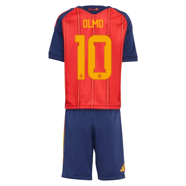 Kit De Football Espagne Olmo 10 Enfant Domicile Coupe du Monde 2026 Kit De Football Espagne Olmo 10 Enfant Domicile Coupe du Monde 2026