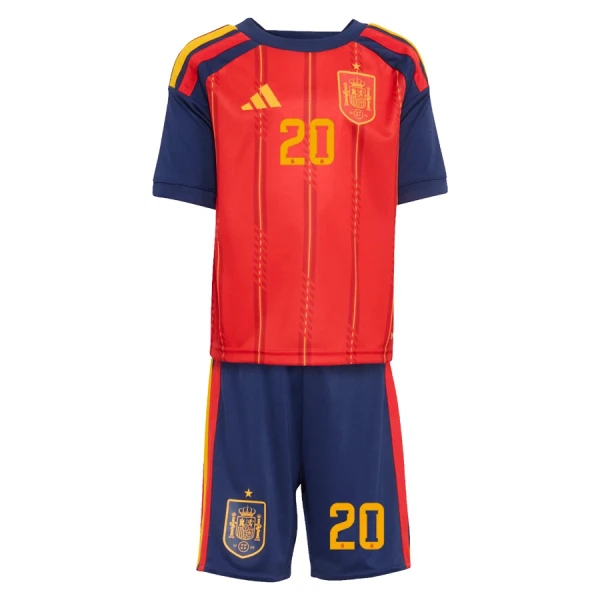 Kit De Football Espagne Pedri 20 Enfant Domicile Coupe du Monde 2026