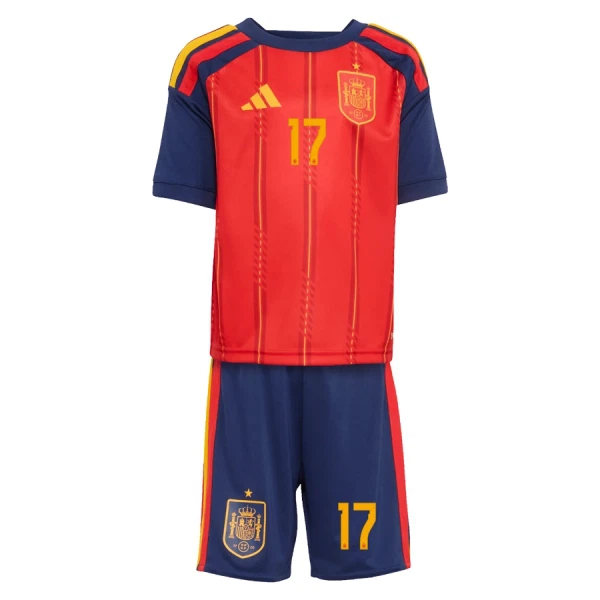 Kit De Football Espagne Williams JR 17 Enfant Domicile Coupe du Monde 2026