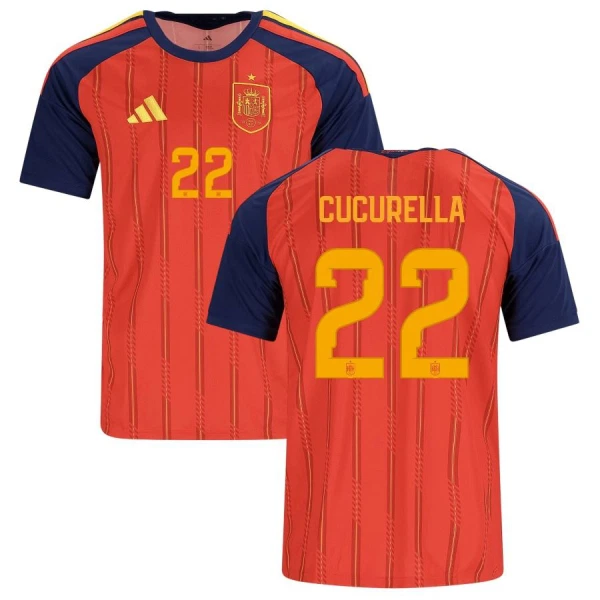 Maillot De Foot Espagne Cucurella 22 Domicile Coupe du Monde 2026