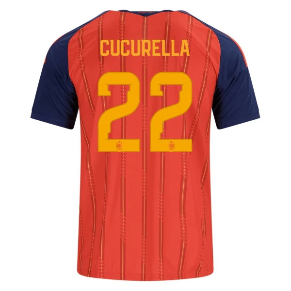 Maillot De Foot Espagne Cucurella 22 Domicile Coupe du Monde 2026