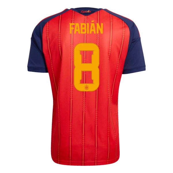 Maillot De Foot Espagne Fabian Ruiz 8 Domicile Coupe du Monde 2026