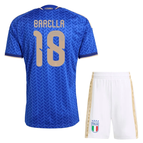 Kit De Football Italie Barella 18 Enfant Domicile Coupe du Monde 2026