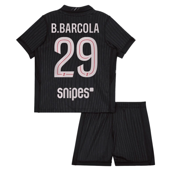 Kit De Football Paris Saint-Germain B. Barcola 29 Enfant Fourth Jordan 25/26 Kit De Football Paris Saint-Germain B. Barcola 29 Enfant Fourth Jordan 25/26