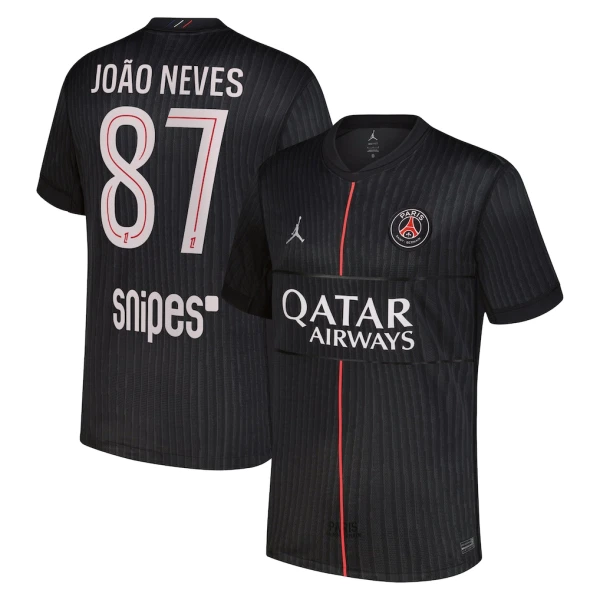 Maillot De Foot Paris Saint-Germain Joao Neves 87 Fourth Jordan 25/26