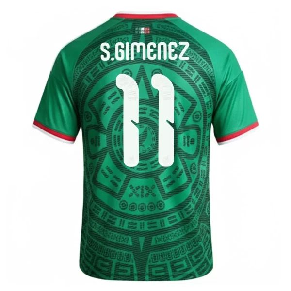 Maillot De Foot Mexique S.Gimenez 11 Domicile Coupe du Monde 2026