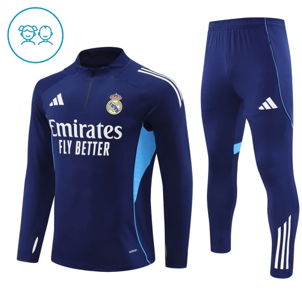 Real Madrid Enfant Kit de Sweat-shirt d’entraînement 25/26 Navy