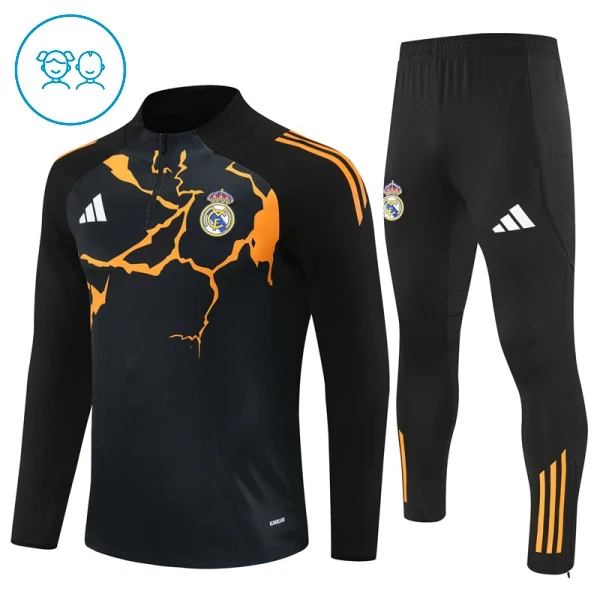 Real Madrid Enfant Kit de Sweat-shirt d’entraînement 25/26 Noir