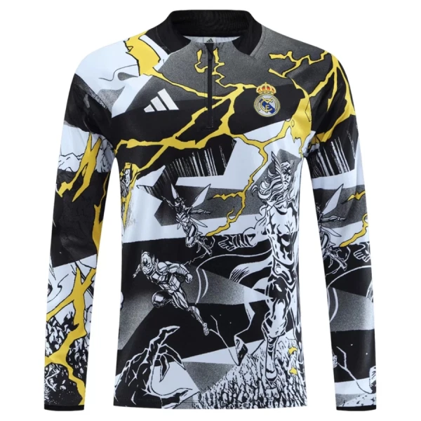 Real Madrid Marvel Kit de Sweat-shirt d’entraînement 26/27 Noir