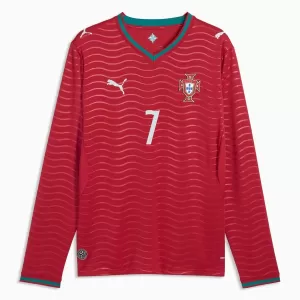 Maillot De Foot Portugal Cristiano Ronaldo 7 Domicile Coupe du Monde 2026 Manches Longues
