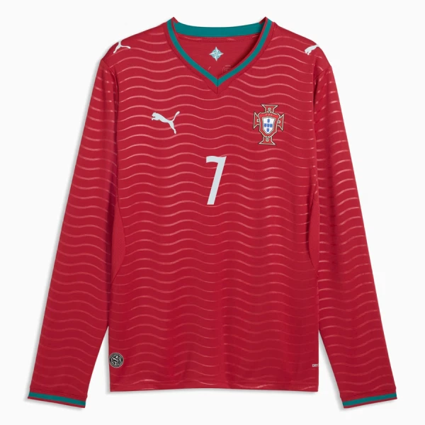Maillot De Foot Portugal Cristiano Ronaldo 7 Domicile Coupe du Monde 2026 Manches Longues