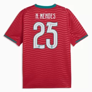 Maillot De Foot Portugal Nuno Mendes 25 Domicile Coupe du Monde 2026