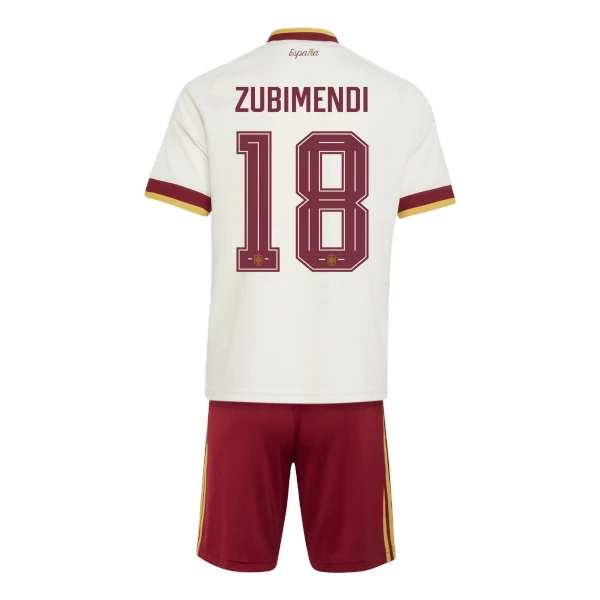 Kit De Football Espagne Zubimendi 18 Enfant Extérieur Coupe du Monde 2026