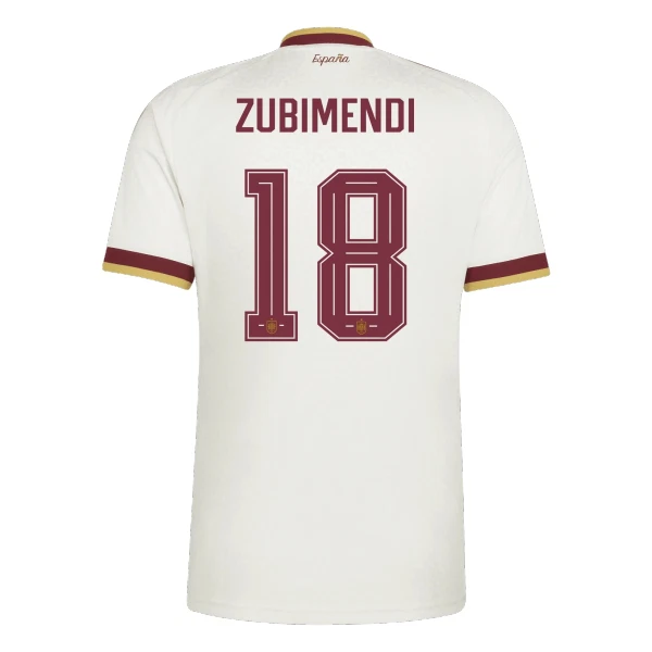 Maillot De Foot Espagne Zubimendi 18 Extérieur Coupe du Monde 2026