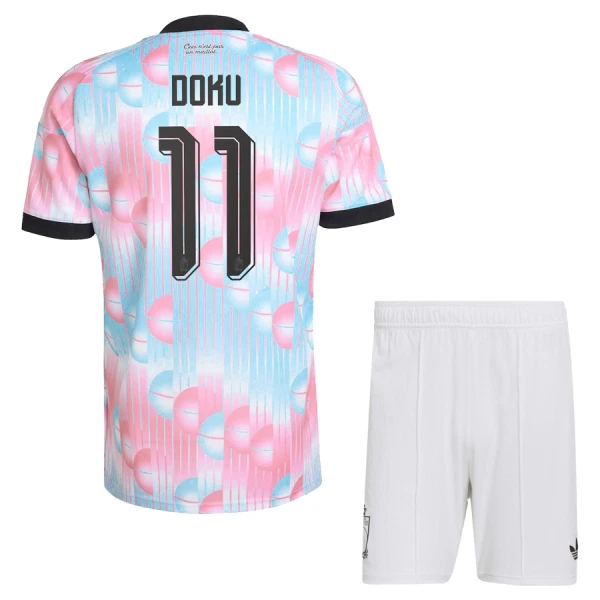 Kit De Football Belgique Jérémy Doku 11 Enfant Extérieur Coupe du Monde 2026 Kit De Football Belgique Jérémy Doku 11 Enfant Extérieur Coupe du Monde 2026