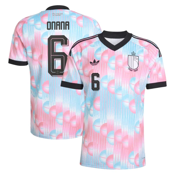 Maillot De Foot Belgique Onana 6 Extérieur Coupe du Monde 2026