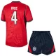 Kit De Football Angleterre Declan Rice 4 Enfant Extérieur Coupe du Monde 2026
