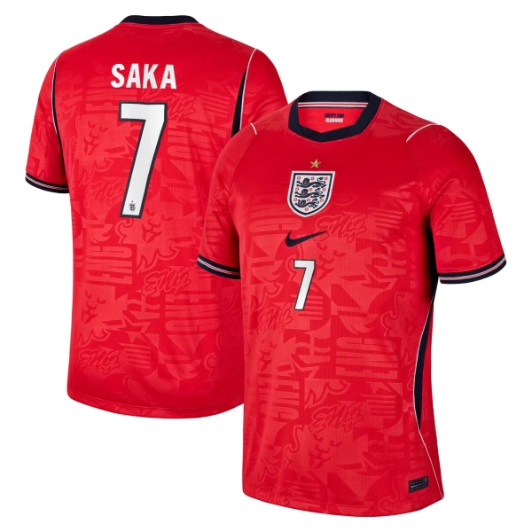 Maillot De Foot Angleterre Bukayo Saka 7 Extérieur Coupe du Monde 2026