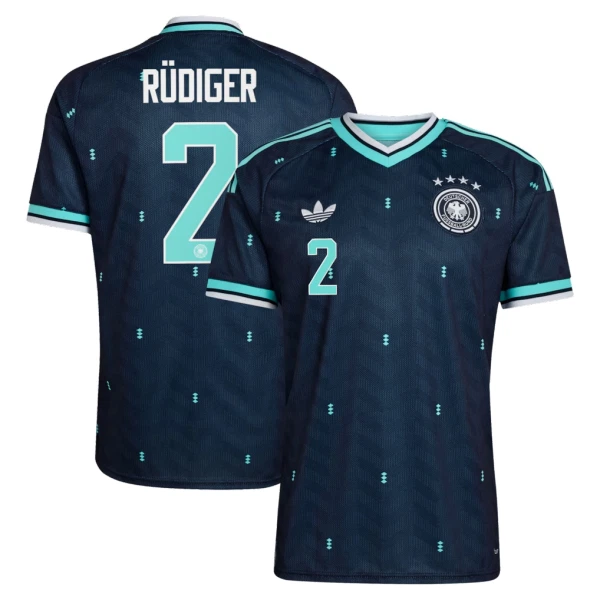 Maillot De Foot Allemagne Antonio Rudiger 2 Extérieur Coupe du Monde 2026