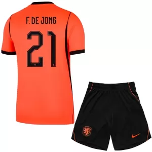 Kit De Football Pays-Bas Frenkie de Jong 21 Enfant Domicile Coupe du Monde 2026