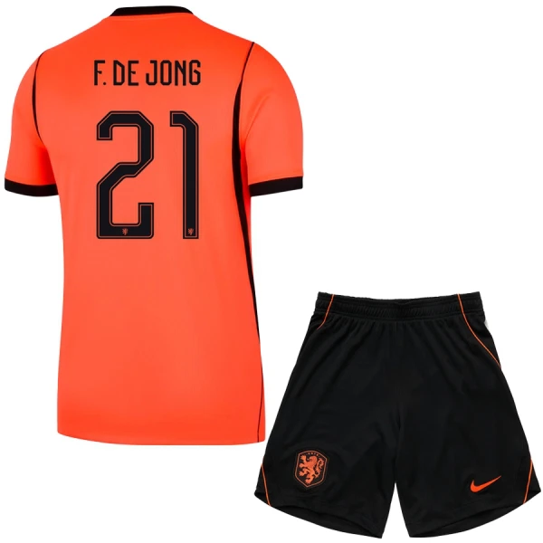 Kit De Football Pays-Bas Frenkie de Jong 21 Enfant Domicile Coupe du Monde 2026 Kit De Football Pays-Bas Frenkie de Jong 21 Enfant Domicile Coupe du Monde 2026