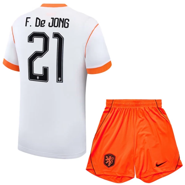 Kit De Football Pays-Bas Frenkie de Jong 21 Enfant Extérieur Coupe du Monde 2026