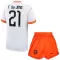 Kit De Football Pays-Bas Frenkie de Jong 21 Enfant Extérieur Coupe du Monde 2026