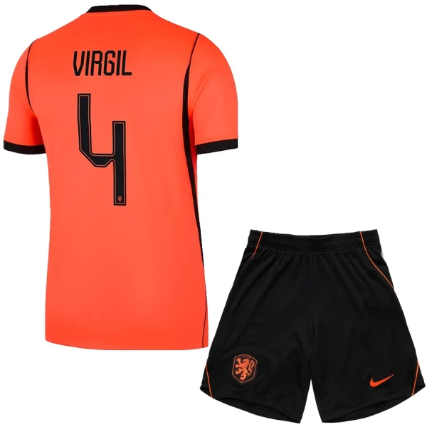Kit De Football Pays-Bas Virgil van Dijk 4 Enfant Domicile Coupe du Monde 2026