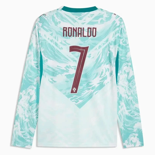 Maillot De Foot Portugal Cristiano Ronaldo 7 Extérieur Coupe du Monde 2026 Manches Longues Maillot De Foot Portugal Cristiano Ronaldo 7 Extérieur Coupe du Monde 2026 Manches Longues