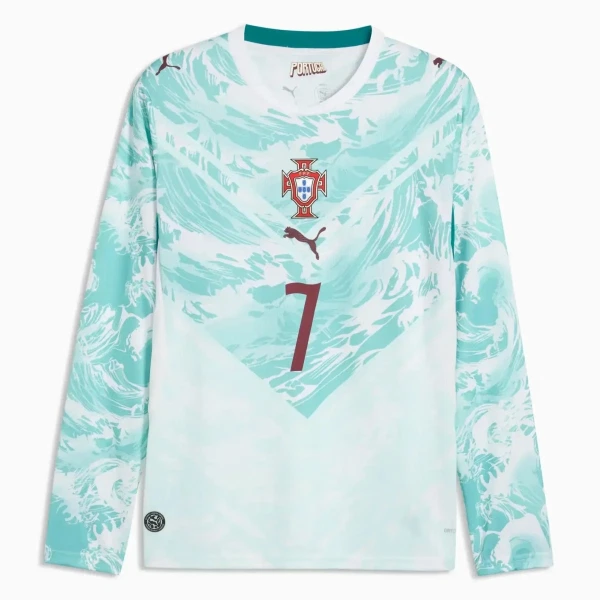 Maillot De Foot Portugal Cristiano Ronaldo 7 Extérieur Coupe du Monde 2026 Manches Longues