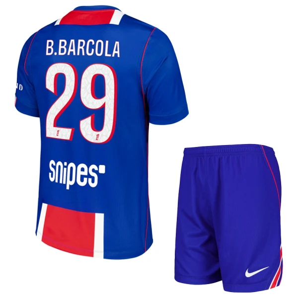Kit De Football Paris Saint-Germain Bradley Barcola 29 Enfant Domicile 26/27 Kit De Football Paris Saint-Germain Bradley Barcola 29 Enfant Domicile 26/27