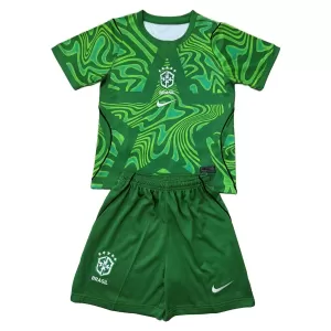 Kit De Football Gardien Brésil Enfant Domicile Coupe du Monde 2026 Vert