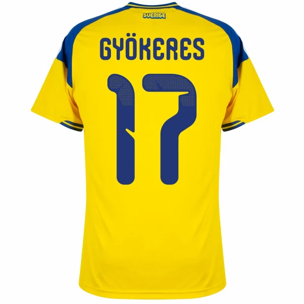 Maillot De Foot Suède Gyokeres 17 Domicile Coupe du Monde 2026