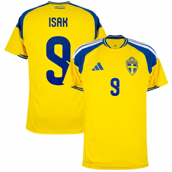 Maillot De Foot Suède Isak 9 Domicile Coupe du Monde 2026 Maillot De Foot Suède Isak 9 Domicile Coupe du Monde 2026