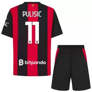 Kit De Football Milan AC Christian Pulišić 11 Enfant Domicile 26/27 Kit De Football Milan AC Christian Pulišić 11 Enfant Domicile 26/27